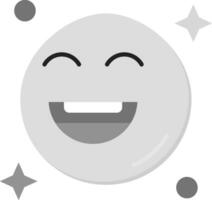 Smile Grey scale Icon vector