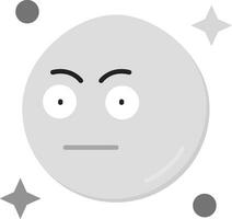 Embarrassed Grey scale Icon vector
