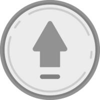 Up Grey scale Icon vector