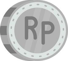 Indonesian rupiah Grey scale Icon vector