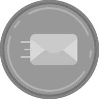 Send Grey scale Icon vector