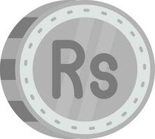 Rupee Grey scale Icon vector