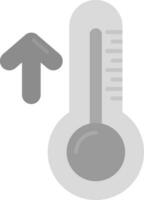 alto temperatura gris escala icono vector