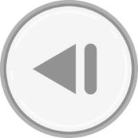 Previous Grey scale Icon vector