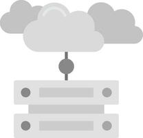 Cloud data Grey scale Icon vector