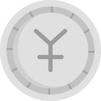 Yen Grey scale Icon vector