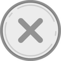 Cancel Grey scale Icon vector