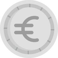 euro gris escala icono vector