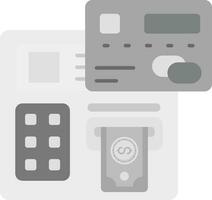 Atm Grey scale Icon vector