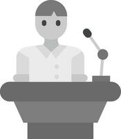 Lecturer Grey scale Icon vector