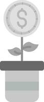 Investment Grey scale Icon vector