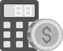 Calculator Grey scale Icon vector