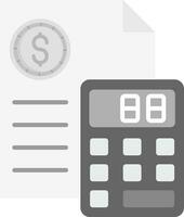 Calculator Grey scale Icon vector