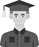 Student Grey scale Icon vector