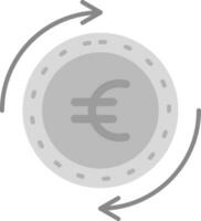 euro gris escala icono vector