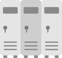 Lockers Grey scale Icon vector