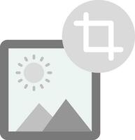 Crop Grey scale Icon vector