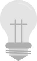 Bulb Grey scale Icon vector