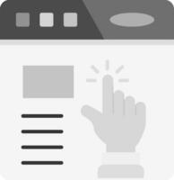 Click Grey scale Icon vector