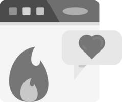 Trending Grey scale Icon vector