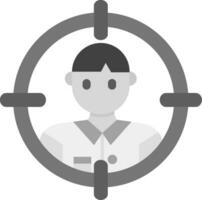 Target audience Grey scale Icon vector