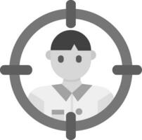 Target audience Grey scale Icon vector