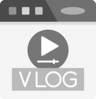 Vlog Grey scale Icon vector