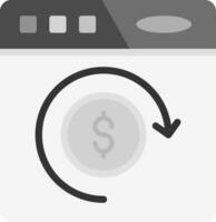 Return of investment Grey scale Icon vector