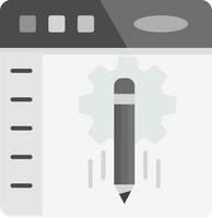 Content management Grey scale Icon vector