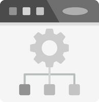 Setting Grey scale Icon vector