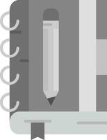 Sketch book Grey scale Icon vector