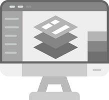 Layers Grey scale Icon vector