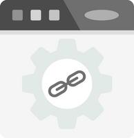 Backlink Grey scale Icon vector