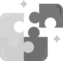 Puzzle Grey scale Icon vector