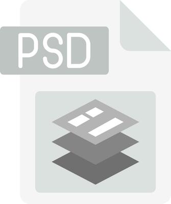 Psd file format Grey scale Icon
