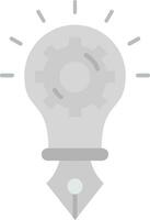 Creative idea Grey scale Icon vector