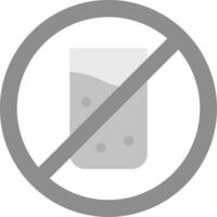 No bebida gris escala icono vector