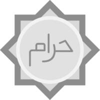 Haram Grey scale Icon vector