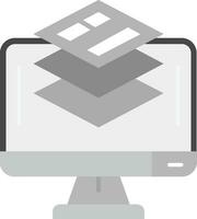 Layer Grey scale Icon vector