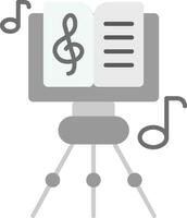 Music score Grey scale Icon vector