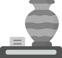 Vase Grey scale Icon vector