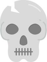 Skull Grey scale Icon vector