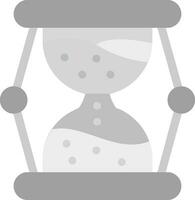 reloj de arena gris escala icono vector