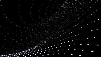 Background with small polka dots pattern and hallucination effect. Design. Flowing canvas of tiny dots on a black background. photo