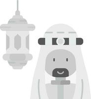 Arabic Grey scale Icon vector