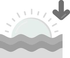 Sunset Grey scale Icon vector