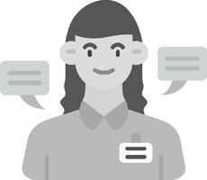 Public relation Grey scale Icon vector