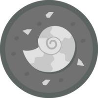 fósil gris escala icono vector