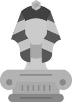 escultura gris escala icono vector