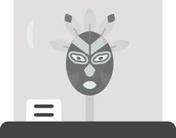 Mask Grey scale Icon vector